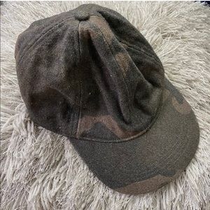 ZARA CAMOUFLAGE CLOTH HAT CAP GREEN CAMO